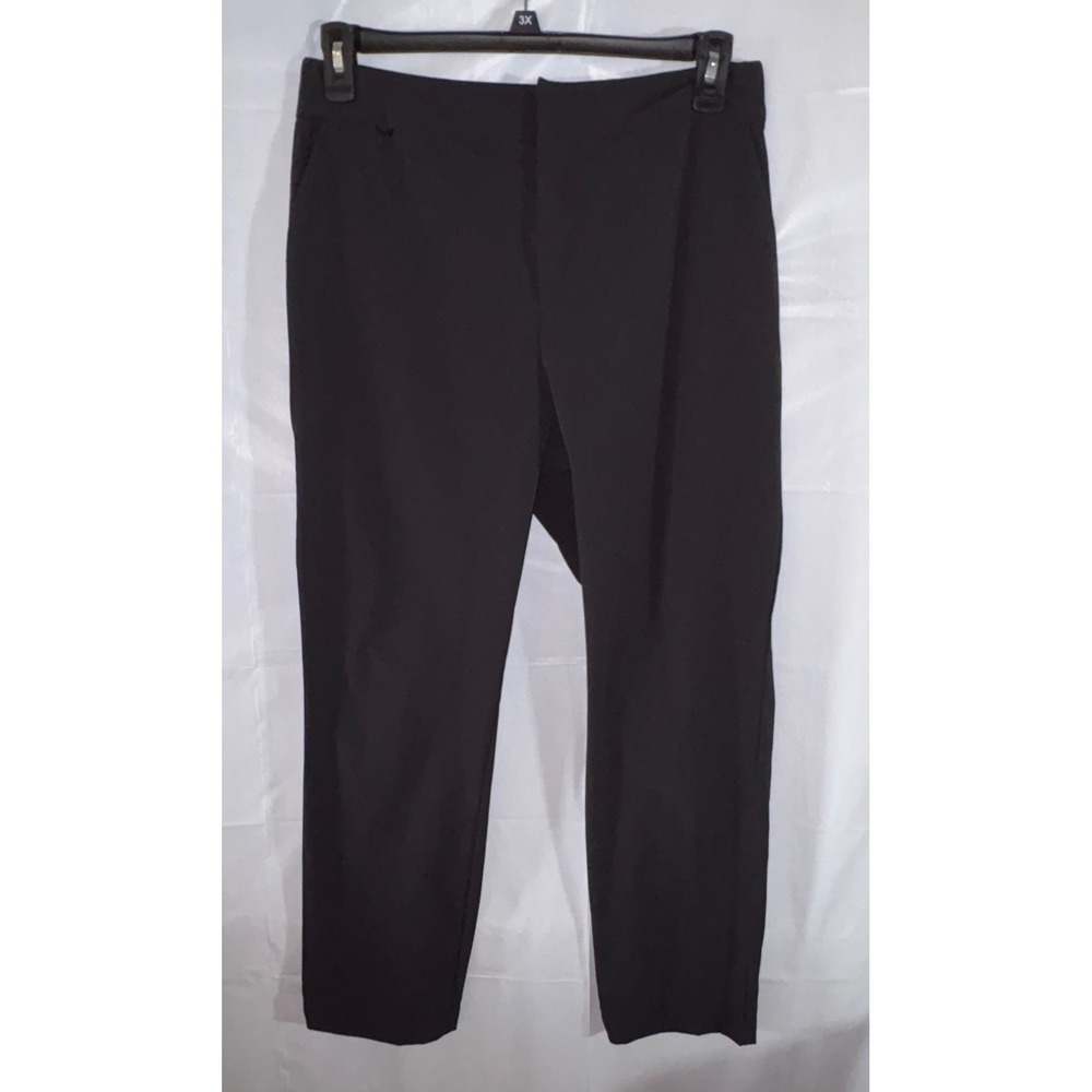 FIGSPRO Womens Black Scrub Pants Large Tapered Leg Nursing Career Work Stretch